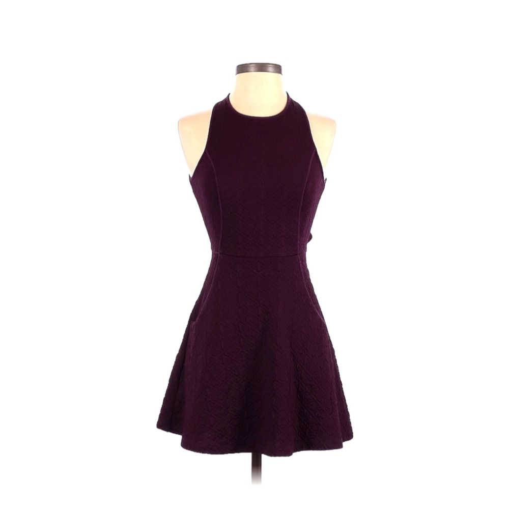 Deep purple silence and noise mini dress